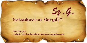 Sztankovics Gergő névjegykártya