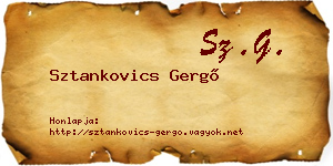 Sztankovics Gergő névjegykártya
