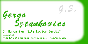 gergo sztankovics business card